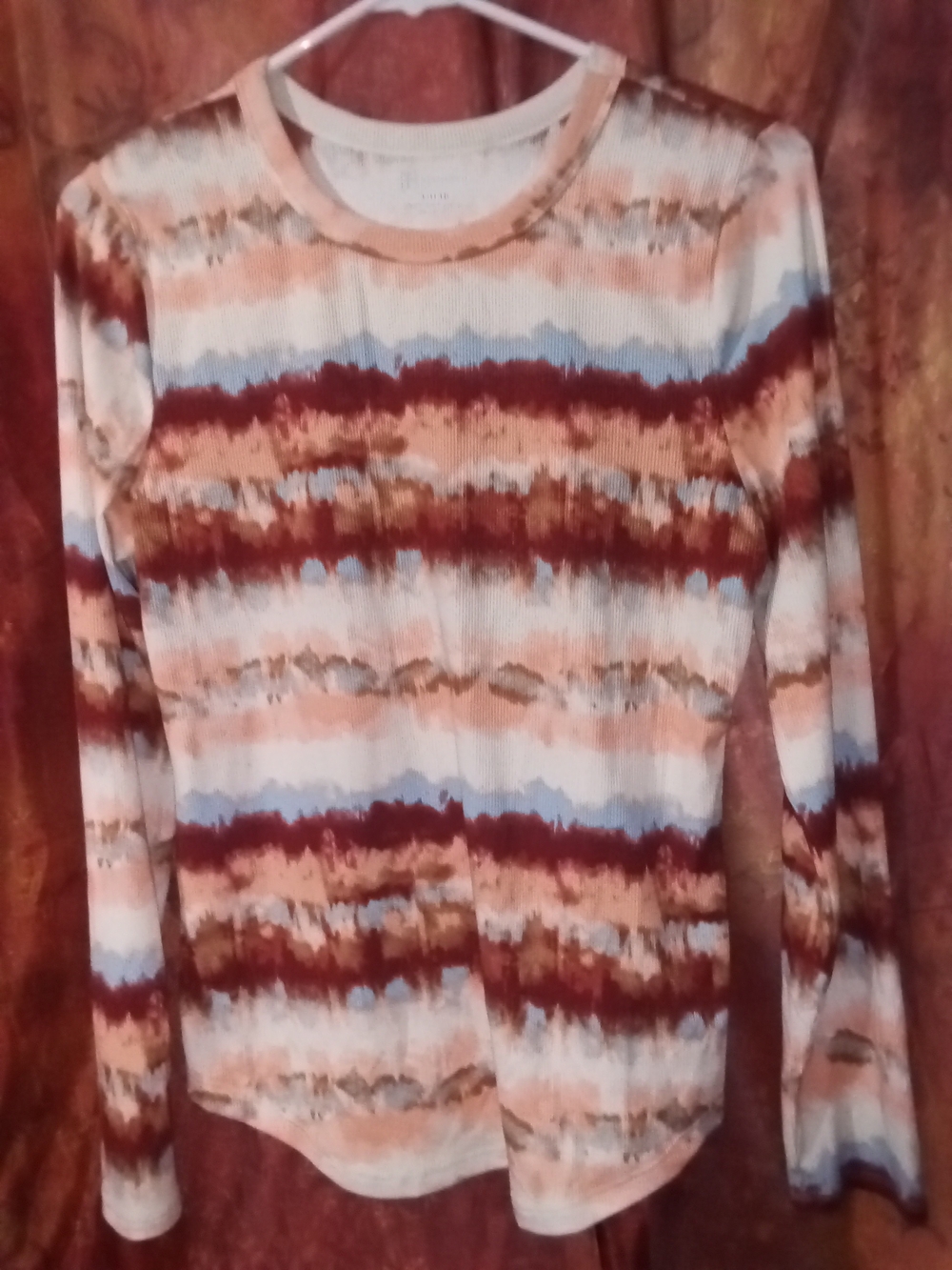 No Boundaries Ribbed Tie-Dye Long Sleeve Top